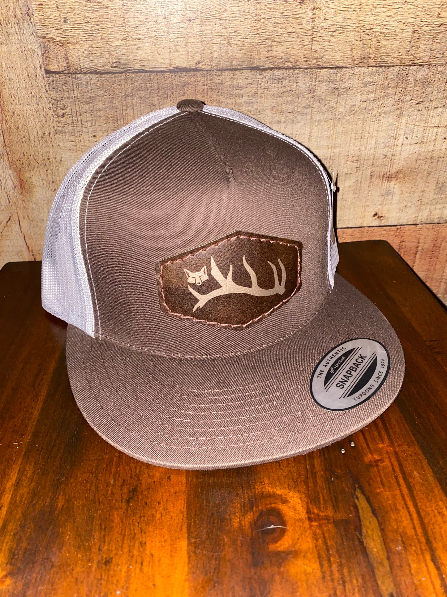 Yote’n Leather Patch Flatbill Snapback